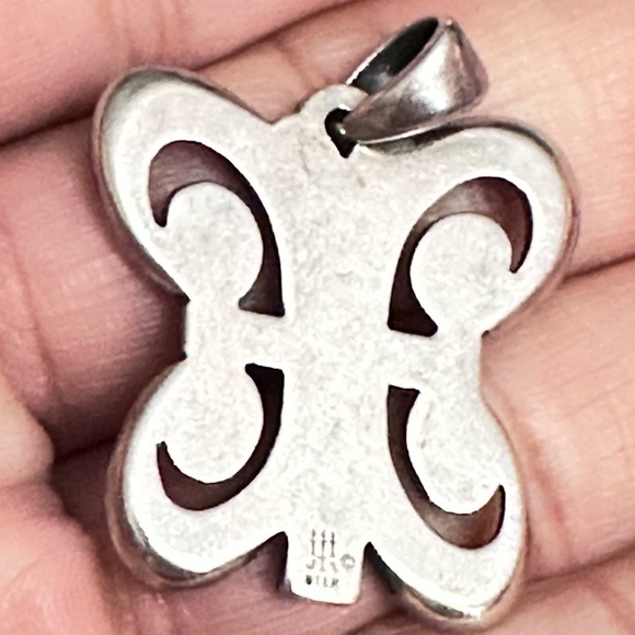 Retired James Avery Butterfly Cross Resurrection Pendant Faith Big Bale 9g 4077 - Picture 2 of 15